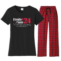 Frodo And Sam 2024 I Will Take The Ring To Mordor 2024 Women's Flannel Pajama Set