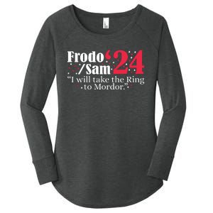 Frodo And Sam 2024 I Will Take The Ring To Mordor 2024 Women's Perfect Tri Tunic Long Sleeve Shirt