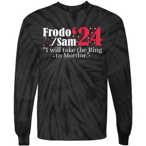 Frodo And Sam 2024 I Will Take The Ring To Mordor 2024 Tie-Dye Long Sleeve Shirt