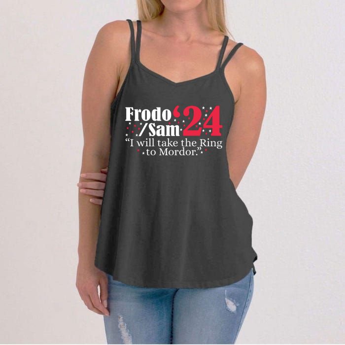 Frodo And Sam 2024 I Will Take The Ring To Mordor 2024 Women's Strappy Tank