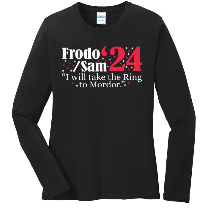 Frodo And Sam 2024 I Will Take The Ring To Mordor 2024 Ladies Long Sleeve Shirt