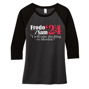 Frodo And Sam 2024 I Will Take The Ring To Mordor 2024 Women's Tri-Blend 3/4-Sleeve Raglan Shirt