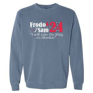 Frodo And Sam 2024 I Will Take The Ring To Mordor 2024 Garment-Dyed Sweatshirt