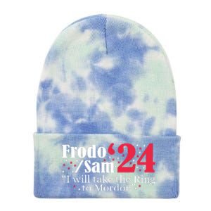 Frodo And Sam 2024 I Will Take The Ring To Mordor 2024 Tie Dye 12in Knit Beanie