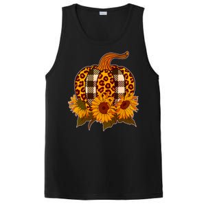 Fashion Autumn Leopard Buffalo Plaid Pumpkin PosiCharge Competitor Tank