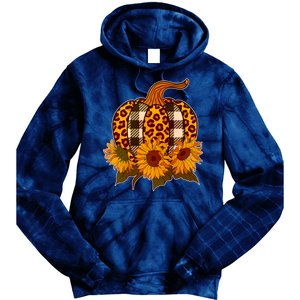 Fashion Autumn Leopard Buffalo Plaid Pumpkin Tie Dye Hoodie