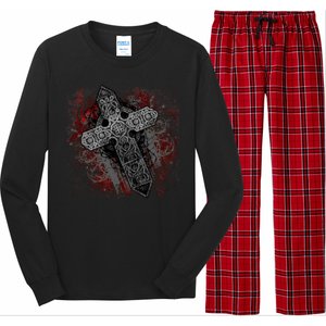 Fashion Cross Long Sleeve Pajama Set