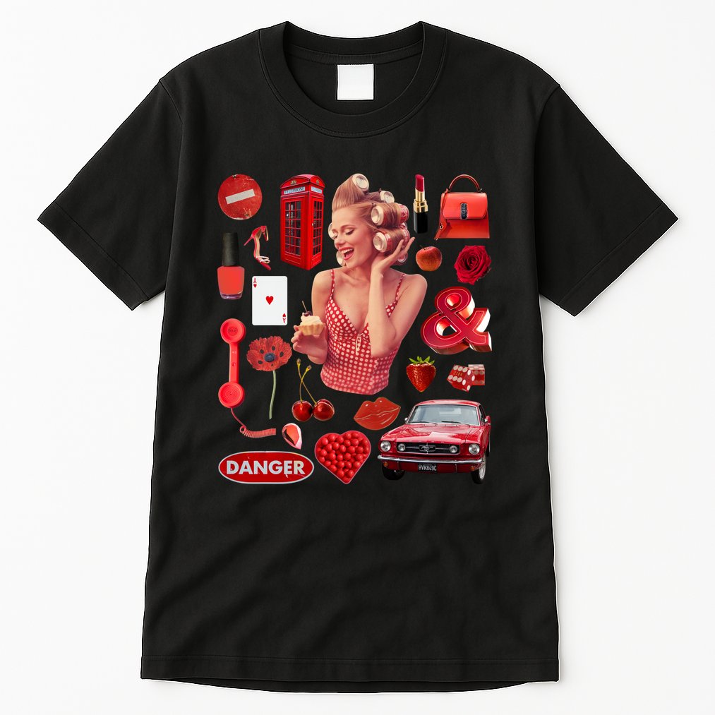 Fashion Red Girl Tall T-Shirt
