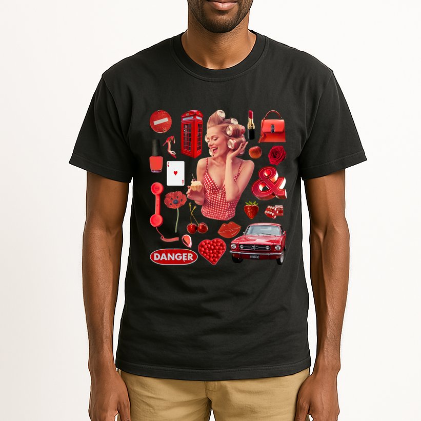 Fashion Red Girl Tall T-Shirt