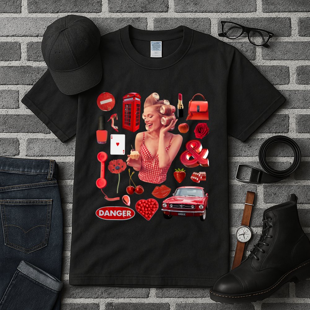 Fashion Red Girl Tall T-Shirt