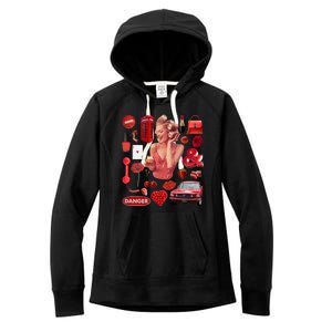 Fashion Red Girl Women's Fleece Hoodie