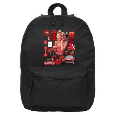 Fashion Red Girl 16 in Basic Backpack
