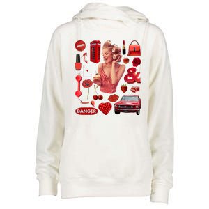 Fashion Red Girl Womens Funnel Neck Pullover Hood