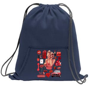 Fashion Red Girl Sweatshirt Cinch Pack Bag