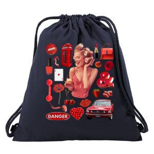 Fashion Red Girl Drawstring Bag