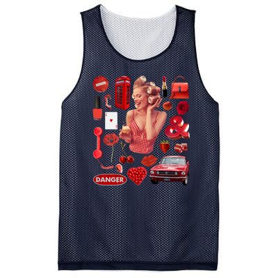 Fashion Red Girl Mesh Reversible Basketball Jersey Tank