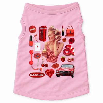 Fashion Red Girl Doggie Tank