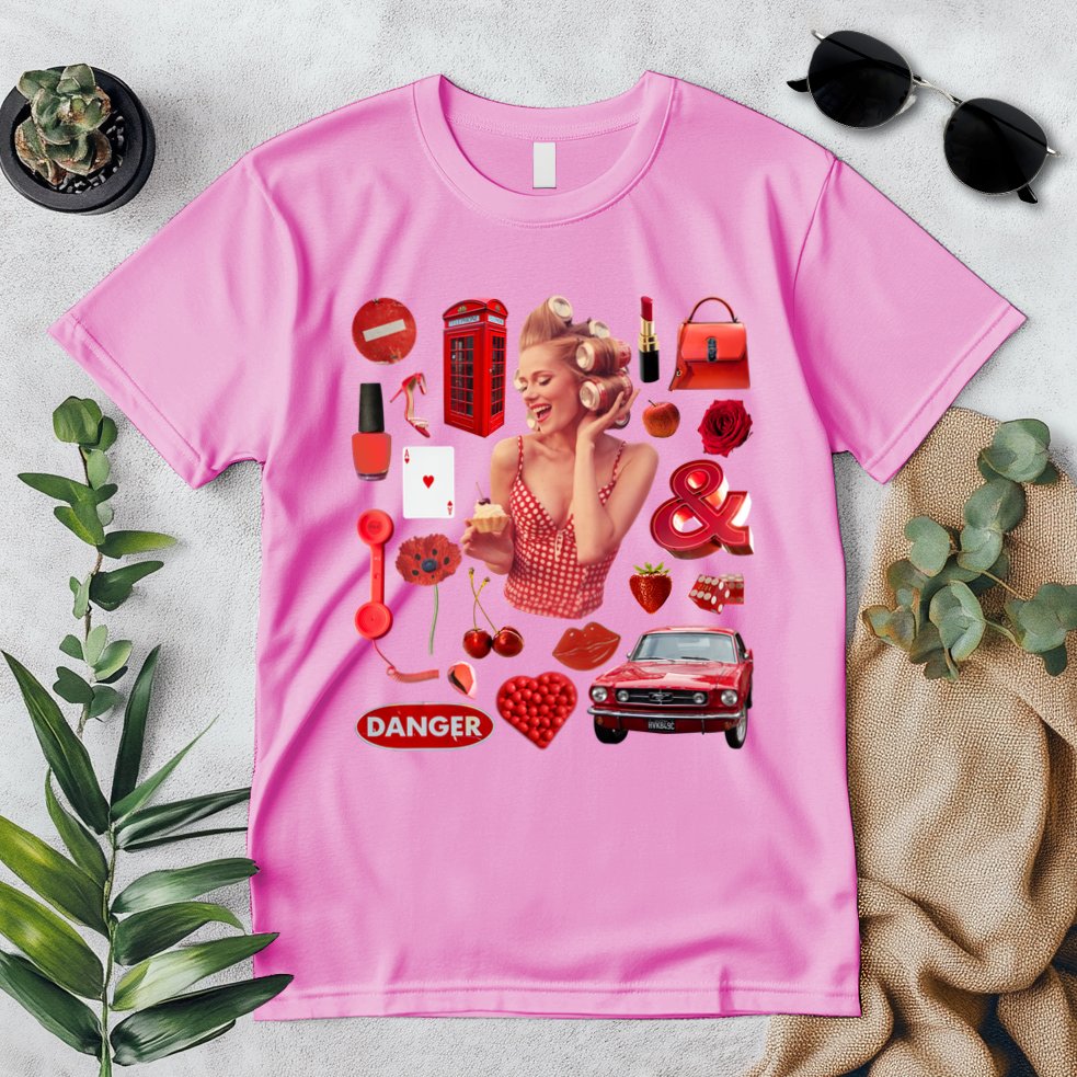 Fashion Red Girl Premium T-Shirt