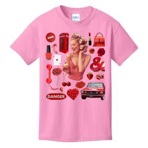 Fashion Red Girl Kids T-Shirt