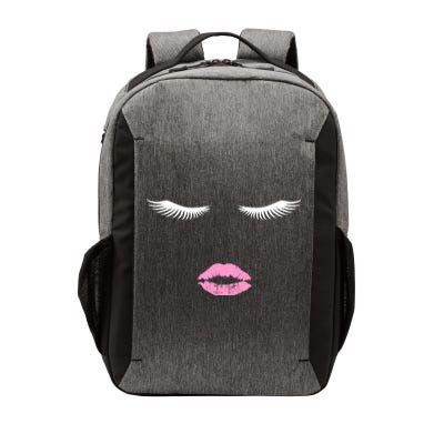 Fashion Style Eyelash Lips Lashes Pink Lipstick Vector Backpack