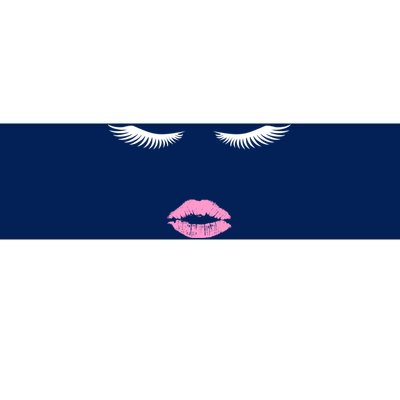 Fashion Style Eyelash Lips Lashes Pink Lipstick Bumper Sticker