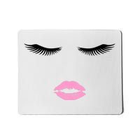 Fashion Style Eyelash Lips Lashes Pink Lipstick Mousepad