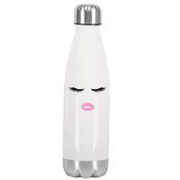 Fashion Style Eyelash Lips Lashes Pink Lipstick Stainless Steel Insulated Water Bottle