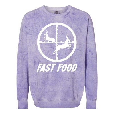 Fast Food Hunting Deer Colorblast Crewneck Sweatshirt