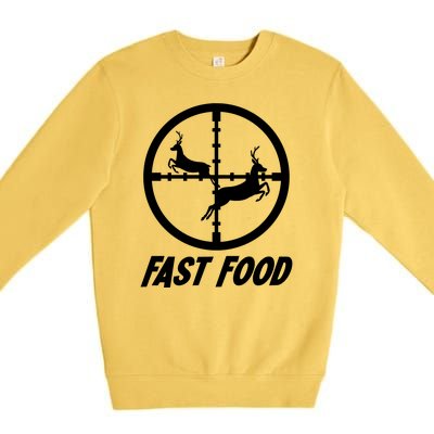 Fast Food Hunting Deer Premium Crewneck Sweatshirt