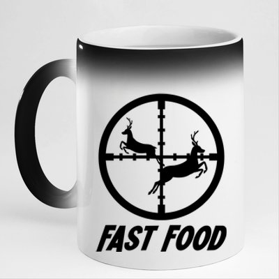 Fast Food Hunting Deer 11oz Black Color Changing Mug