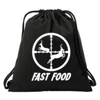 Fast Food Hunting Deer Drawstring Bag
