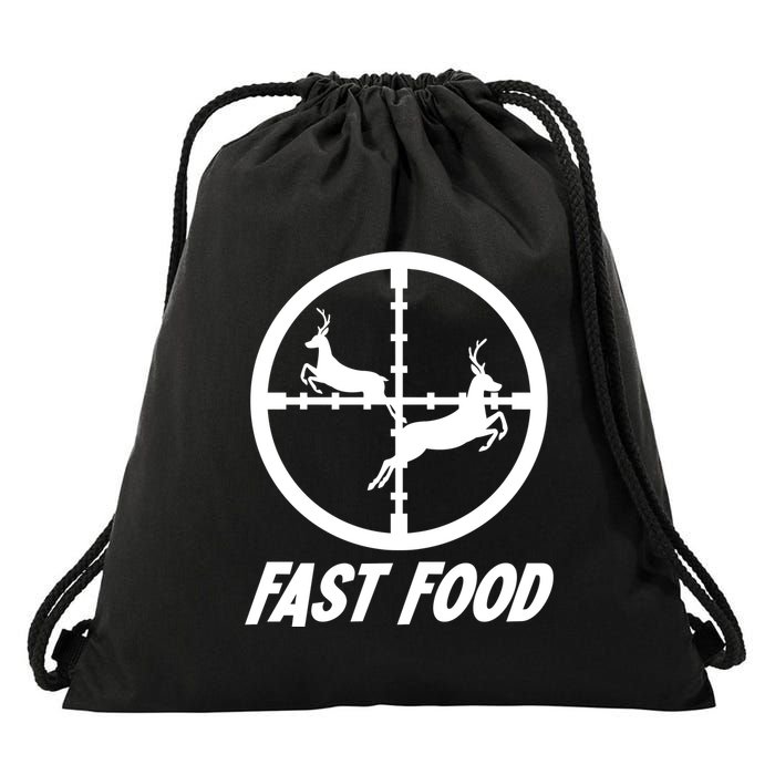 Fast Food Hunting Deer Drawstring Bag
