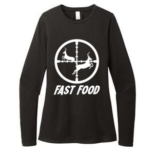 Fast Food Hunting Deer Womens CVC Long Sleeve Shirt