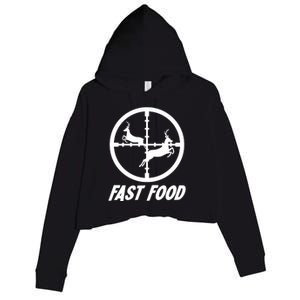 Fast Food Hunting Deer Crop Fleece Hoodie