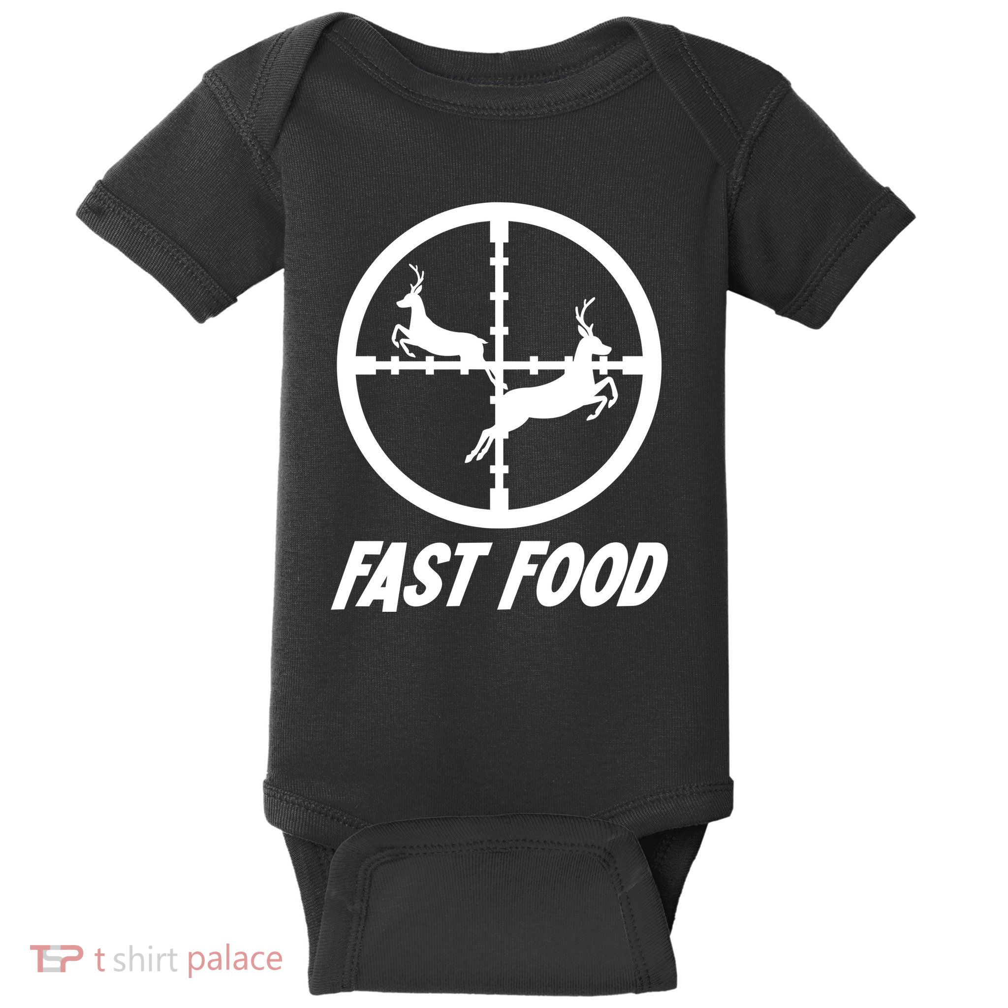 Fast Food Hunting Deer Baby Bodysuit