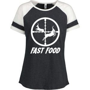 Fast Food Hunting Deer Enza Ladies Jersey Colorblock Tee