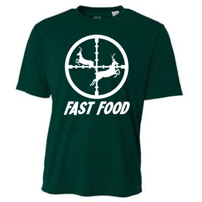 Fast Food Hunting Deer Cooling Performance Crew T-Shirt