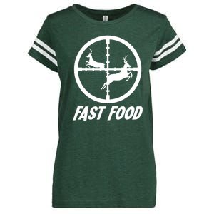 Fast Food Hunting Deer Enza Ladies Jersey Football T-Shirt