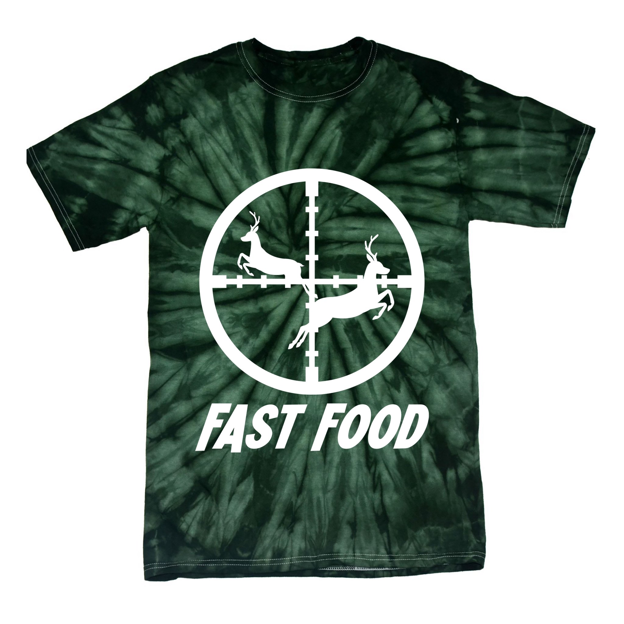 Fast Food Hunting Deer Tie-Dye T-Shirt