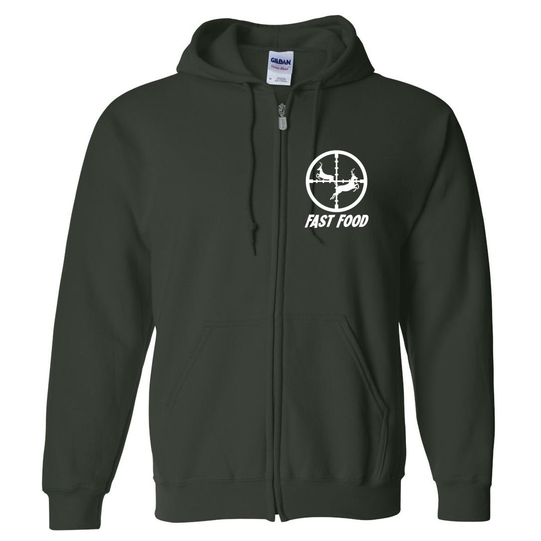 Fast Food Hunting Deer Full Zip Hoodie