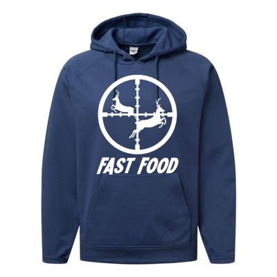 Fast Food Hunting Deer Performance Fleece Hoodie