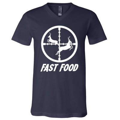 Fast Food Hunting Deer V-Neck T-Shirt