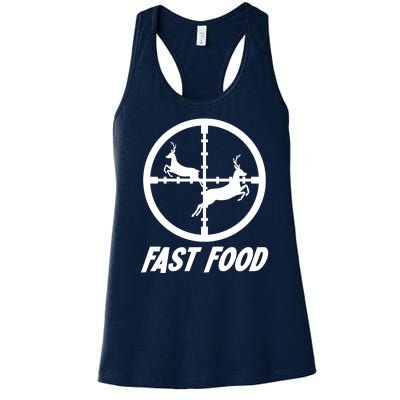 Fast Food Hunting Deer Women's Racerback Tank