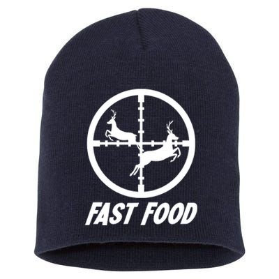 Fast Food Hunting Deer Short Acrylic Beanie