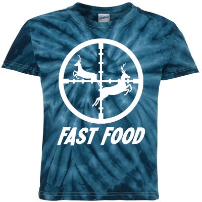 Fast Food Hunting Deer Kids Tie-Dye T-Shirt