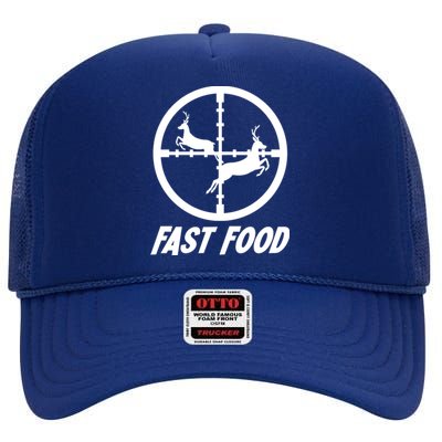 Fast Food Hunting Deer High Crown Mesh Back Trucker Hat