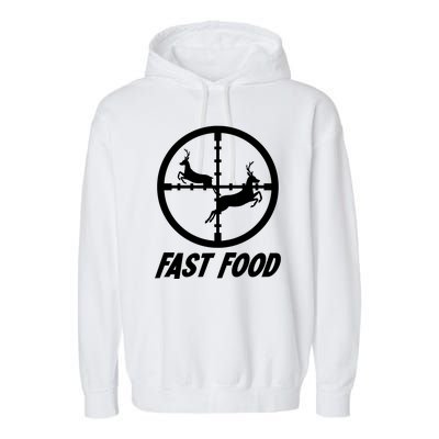 Fast Food Hunting Deer Garment-Dyed Fleece Hoodie