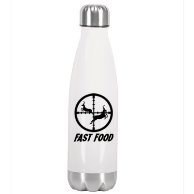 Fast Food Hunting Deer Stainless Steel Insulated Water Bottle