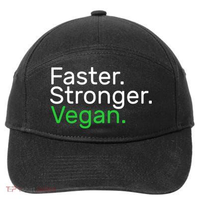 Faster Stronger Vegan 7-Panel Snapback Hat