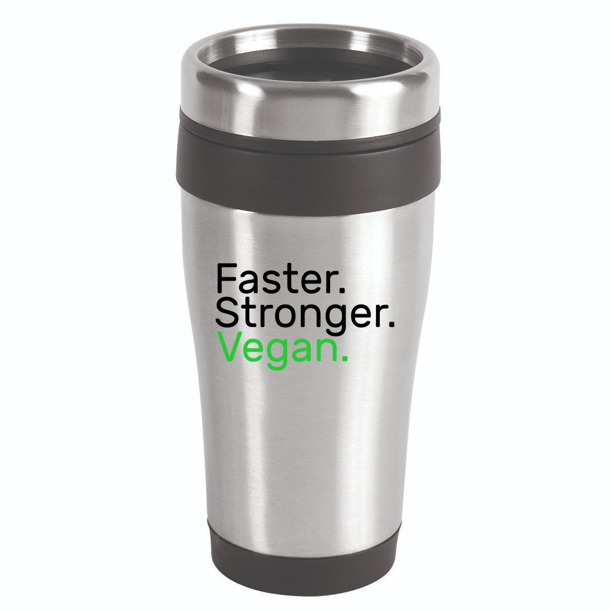 Faster Stronger Vegan 16oz Travel Tumbler